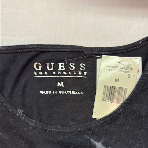 Guess Vintage 90s Stonewashed Black Graphic 3/4 Sleeve Tee Size Medium - Picture 3 of 12
